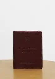 Кожаная обложка для удостоверения офицера 9.0 бордовая