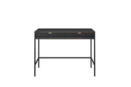 Стіл туалетний Perfect Home Нова / Nova з 2 шухлядами та чорними ніжками T104 Чорний (PFH-091264)