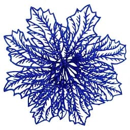 Ялинкова іграшка MIS LT Квітка Різдвяник павутинка-2 17х17х4 см синій