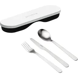 Набор столовых приборов Guzzini On The Go с чехлом 3 предмета белый (17110111)
