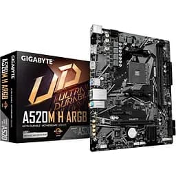 Материнська плата Gigabyte A520M H ARGB (A520M H ARGB) (Socket AM4, AMD A520, Micro-ATX) - мініатюра 3