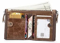 Чоловічий шкіряний гаманець Vintage 9х11х2.5 см acs0015337 - мініатюра 4