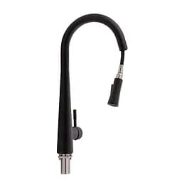 Змішувач для кухні Qtap Evicka з висувним виливом QTEVI9135103UB Black Matt, Чорний матовий - мініатюра 3