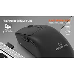 Мишка REAL-EL RM-355W Wireless Black (EL123200054) - мініатюра 12