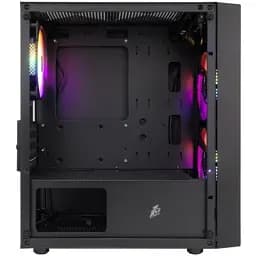Корпус 1stPlayer BS-2-BK-3F1, Black, без БЖ, Mini Tower, Micro ATX / Mini ITX, 1xUSB 3.0 / 2xUSB 2.0, макс. CPU - 155 мм / VGA - 285 мм, 3x120 мм RGB, бічна панель із загартованого скла - мініатюра 5