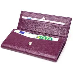 Жіночий гаманець з натуральної зернистої шкіри Canpellini 21630 фіолетовий - мініатюра 3