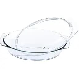 Кастрюля из термостекла с овальной крышкой 1500ml MS-0360