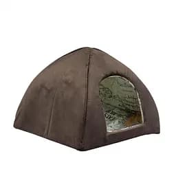 Будиночок-юрта для тварин Пухастики, 40х40 см, коричневий (ЮП-2)