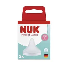 Соска Nuk  Perfect Match силікон Flow con від 6 міс. 2 шт. (3954267) - мініатюра 2