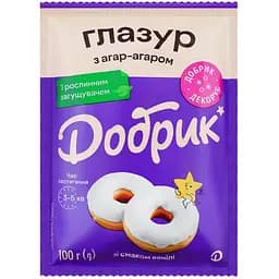 Глазур Добрик з агар-агаром зі смаком ванілі біла 100 г