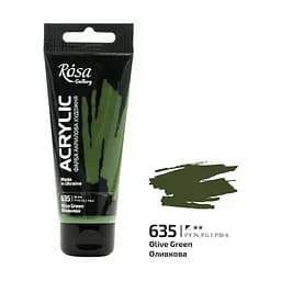 Фарба акрилова Оливкова (635) 60 мл Rosa Gallery