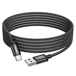 Кабель 3 метри Hoco USB - Type-C Radiance charging data cable X91 3а чорний