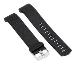 Силіконовий ремінець для фітнес браслета Fitbit Charge 2 L Black - мініатюра 4
