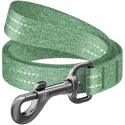 Повідець для собак Waudog Re-cotton, світловідбивний, S, 300х1,5 см, зелений