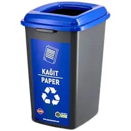 Бак сортувальний Planet для паперу 50 л антрацитово-синій (00-00020309)