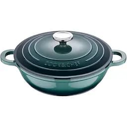 Сотейник Bergner Excalibur з кришкою 24 см зелений (BG-36103-GR)