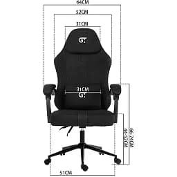 Геймерське крісло GT Racer (X-2326 Fabric Black) - мініатюра 6