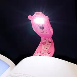 Закладка-ліхтарик Flexilight Rechargeable Друзяки Ведмедик 14.7x3.6x1.3 см рожева (FLRPBE) - мініатюра 7