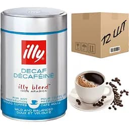 Кофе в зернах Illy Decoffeinate, без кофеина 250 г ж/б (ящик 12 шт)