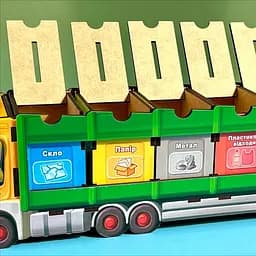 Настільна розвиваюча гра Сортування сміття: сміттєвоз Ubumblebees (ПСФ129) PSF129 комодик - мініатюра 7