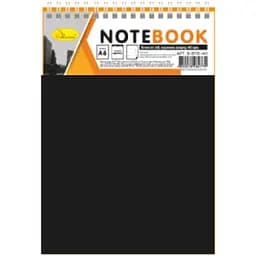 Блокнот Апельсин А6 В-БП6-80 80 листов пружина сверху черный        