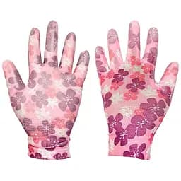 Рукавички захисні поліуретанові жіночі для саду 8" (в упаковці 12 шт.)