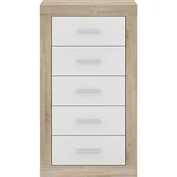 Комод в спальню Gerbor Сара KOM5S Дуб сонома/Нимфея альба (GRB-1153)