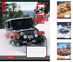 Зошити учнівські 60 аркушів лінія. 1В The offroader 10 шт. в упаковці