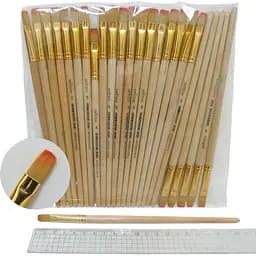 Пензель нейлон плоский, 25 шт. в упаковці, 5-N-BP