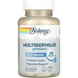 Пробіотик Solaray Multidophilus 12 Strain Probiotic 20 Billion CFU 100 капсул
