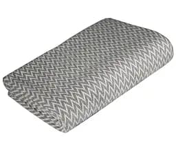 Плед бавовняний Vladi Валенсія Антоніо 140х200 білий-сірий