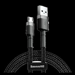 Кабель Baseus Cafule Micro USB 3 m (CAMKLF-HG1) Gray/Black [69673]