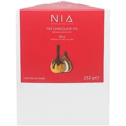 Цукерки Nia Chocolate Інжир сушений покритий кувертюром у шоколадній глазурі з горіховою начинкою та ароматом бренді 252 г