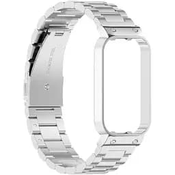 Ремінець-бампер DK CDK Metal Fitlink Steel Watch Band для Xiaomi Mi Band 8 Active (017613) (silver) - мініатюра 2