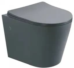 Унитаз подвесной ASIGNATURA Axiom Rimless c сиденьем Soft Close дюропласт серый матовый (97802806)