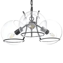 Люстра Brille лофт підвісна для кухні E27 60W BK (BL-389S/3) - мініатюра 5