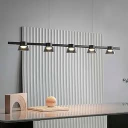 Видовжена люстра HILDFRID на 5 плафонів Line.F MJ 179L-1200 BK
