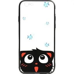 Чохол-накладка Toto Cartoon Print Glass Case Apple iPhone 6/6s Cat and fish