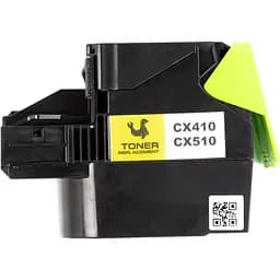 Картридж PowerPlant Lexmark CX410de YL (CX410/CX510) (з чіпом)