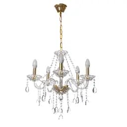 Люстра свічка Brille підвісна кришталева в хол E14 60W (BCL-654S/5)