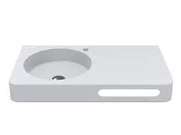 Умивальник Miraggio LOOP 800 L (8813983) Mirasoft, Матовий, Підвісний, Білий - мініатюра 5