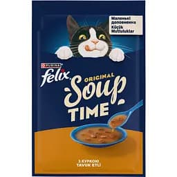Вологий корм для котів Felix Soup з куркою 48 г - мініатюра 2