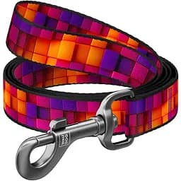 Поводок для собак Waudog Nylon нейлоновый, рисунок "Кубы 3Д", L-XXL