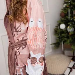 Халат дитячий з плюшевого велюру Halloween Cats 18139 146-152 см - мініатюра 4