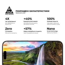 Захисне скло на Apple iPhone 16 Pro з олеофобним покриттям, Pro, повне проклеювання, антистатичний і пиловідштовхуючий шар, 9H, самоклеючеся, 2.5D, на весь екран, антистатичний клей, ArmorStandart (ARM87027) - мініатюра 5
