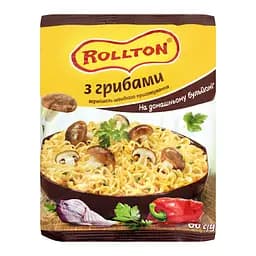 Вермішель Rollton на домашньому бульйоні з грибами 60 г (580645)