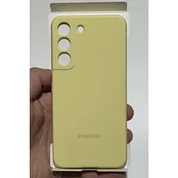 Оригінальний силіконовий чохол Silicone Cover для Samsung Galaxy S22 Yellow Black EF-PS901TYEGRU S901 - мініатюра 8