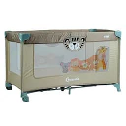 Манеж Toti T-04011 с москитной сеткой и колесами для легкого перемещения коричневый