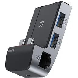 USB-хаб Baseus Armor Age Type-C Bracket Multifunctional Hub Adapter Space Gray (CAHUB-AJ0G) [72636] - мініатюра 5