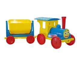 Поезд-конструктор Doloni-toys, 013115/1, с прицепом, голубой